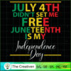 July 4th Didn't Set Me Free SVG, Life Quotes SVG, Afro-American SVG