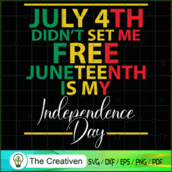 July 4th Didn't Set Me Free SVG, Life Quotes SVG, Afro-American SVG