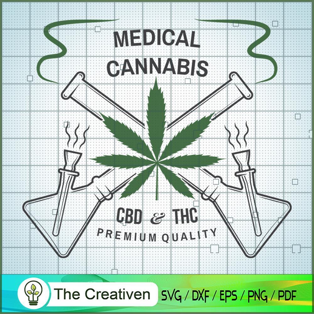 CBD And THC Cannabis SVG Cut File for Cricut & Silhouette 1 CBD And THC Cannabis SVG Cut File for Cricut & Silhouette