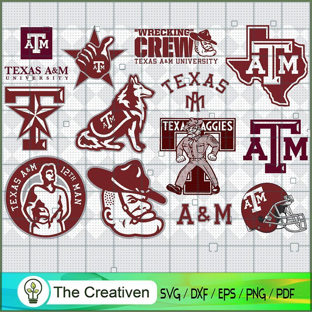 Texas A_M Aggies SVG Cut File for Cricut & Silhouette 1 Texas A_M Aggies SVG Cut File for Cricut & Silhouette