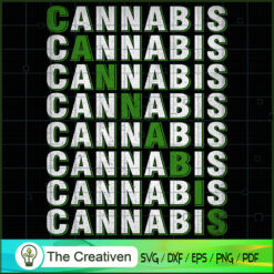 Cannabis Weed Smoke SVG Cut File for Cricut & Silhouet Design 12568