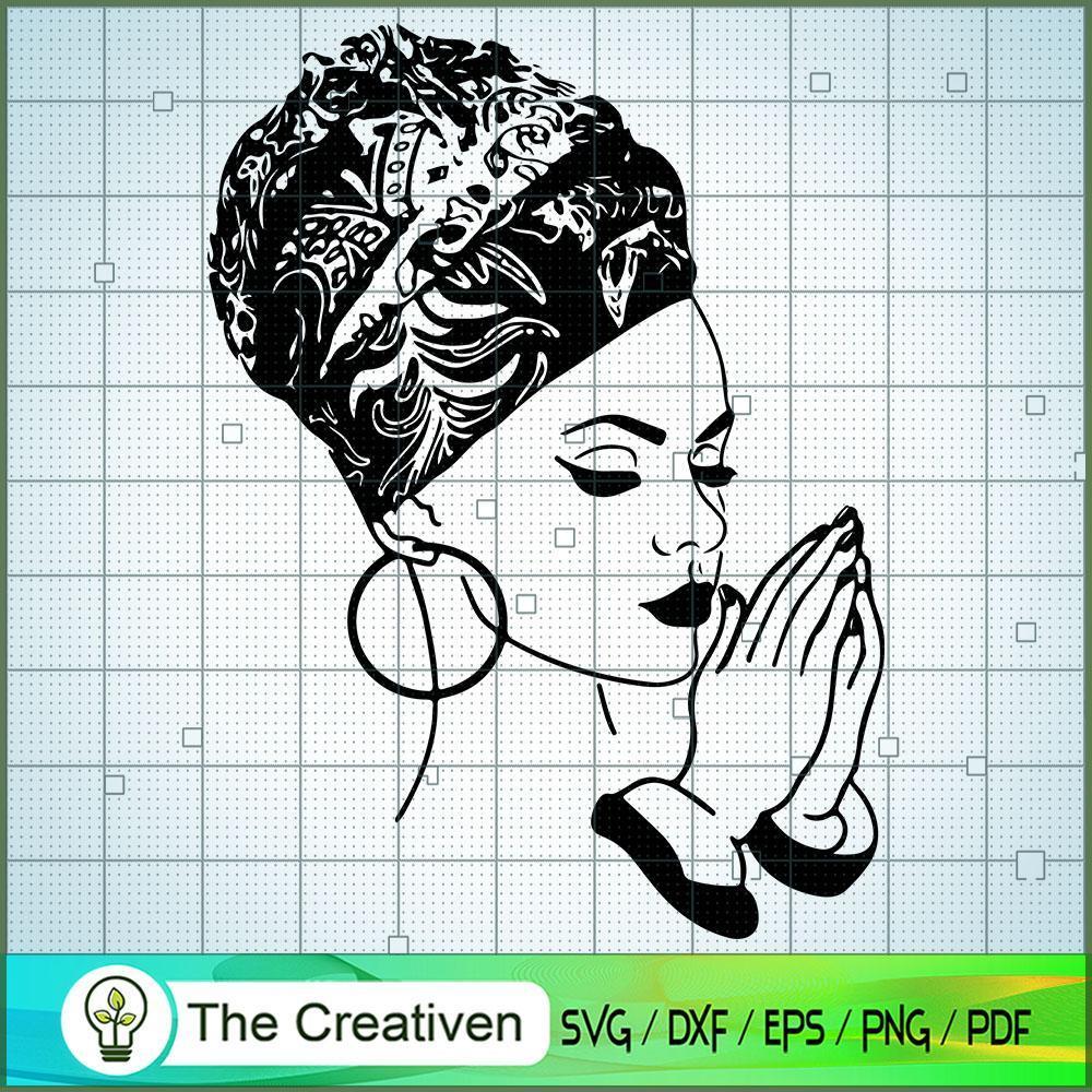 African American Woman Praying SVG, Africa Woman SVG, Black Woman SVG 1 African American Woman Praying SVG, Africa Woman SVG, Black Woman SVG