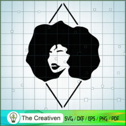 Rhombus Afro Woman SVG, Africa Woman SVG, Black Woman SVG