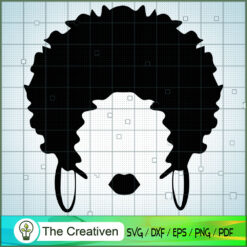 Shadow Afro Hair SVG, Africa Woman SVG, Black Woman SVG