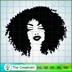 Afro Woman Feeling SVG, Africa Woman SVG, Black Woman SVG