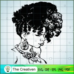 Black Woman Curly Hair SVG, Africa Woman SVG, Black Woman SVG