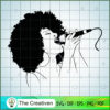 Black Woman Singing SVG, Africa Woman SVG, Black Woman SVG