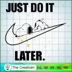 Just Do It Later Nike Snoopy SVG Cut File for Cricut & Silhouette