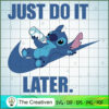 Just Do It Later Nike Stitch Blue SVG Cut File for Cricut & Silhouette