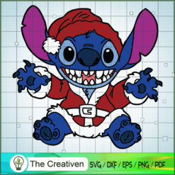 Stitch Merry Christmas SVG Cut File for Cricut & Silho Design 11807