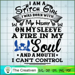 I'm A Stitch Girl I Was Born SVG Cut File for Cricut
