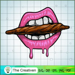Sexy Lips Bite Marijuana SVG, Lips SVG, Luxury SVG