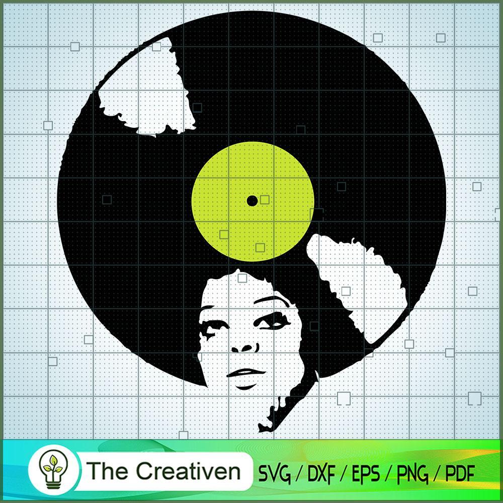 Afro Woman Vinyl SVG, Black Woman SVG, Afro Girl SVG 1 Afro Woman Vinyl SVG, Black Woman SVG, Afro Girl SVG