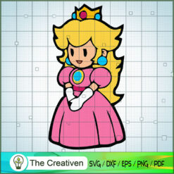 Princess Peach SVG , Game Mario SVG, Funny Mario SVG