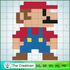Mario 8 Bit SVG , Game Mario SVG, Funny Mario SVG