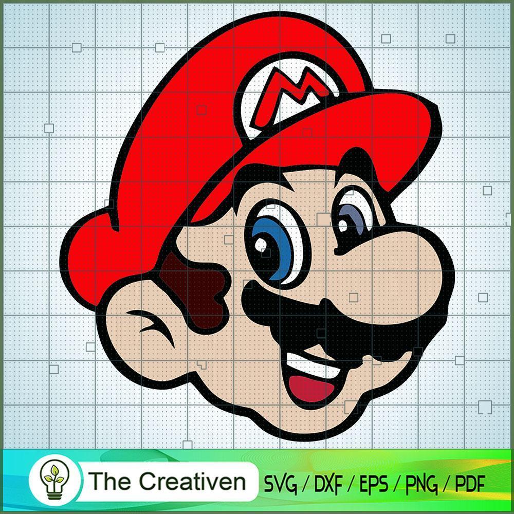 Mario Head SVG , Game Mario SVG, Funny Mario SVG 1 Mario Head SVG , Game Mario SVG, Funny Mario SVG