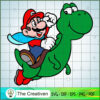 Mario Riding Yoshi SVG , Game Mario SVG, Funny Mario SVG 2 Mario PNG 8 copy