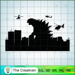 Godzilla in City P2 SVG Cut File for Cricut & Silhouette