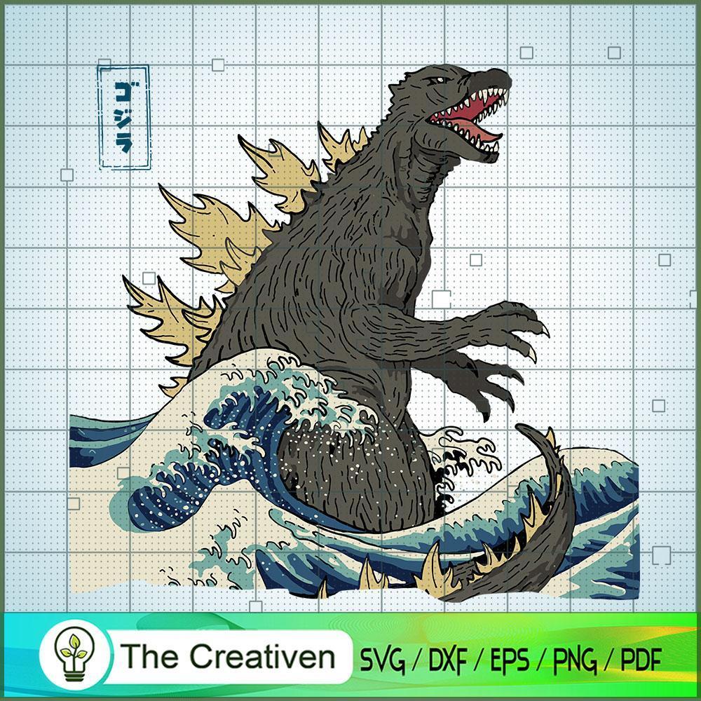 Godzilla in Ocean SVG Cut File for Cricut & Silhouette 1 Godzilla in Ocean SVG Cut File for Cricut & Silhouette