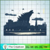 Godzilla in City SVG Cut File for Cricut & Silhouette