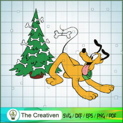 Pluto Christmas Tree Bone SVG Cut File for Cricut & Silhouette