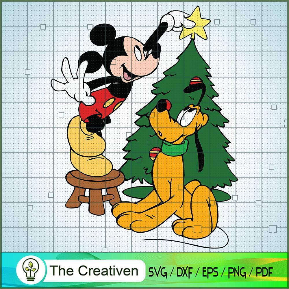Mickey and Pluto Five Start SVG Cut File for Cricut 1 Mickey and Pluto Five Start SVG Cut File for Cricut