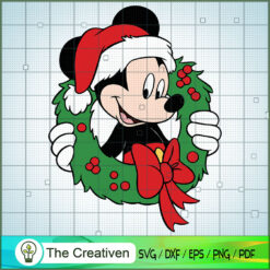 Merry Christmas Mickey SVG Cut File for Cricut & Silhouette