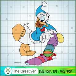 Donald Christmas Socks SVG Cut File for Cricut & Silhouette