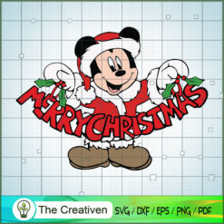 Mickey Merry Christmas SVG Cut File for Cricut & Silho Design 11006