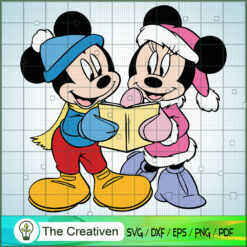 Mickey and Minnie Read Postcard SVG Cut File for Cricut & Silhouette