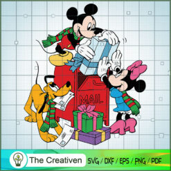 Mickey and Minnie Pluto Send Gift SVG Cut File for Cricut & Silhouette