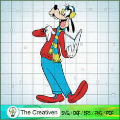 Goofy Read Postcard SVG Cut File for Cricut & Silhouette