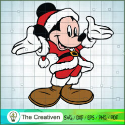 Mickey Santa Claus SVG Cut File for Cricut & Silhouett Design 10972