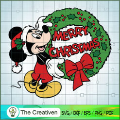 Mickey Merry Christmas SVG Cut File for Cricut & Silho Design 10970