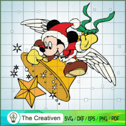 Mickey Santa Claus Ring Bells SVG Cut File for Cricut & Silhouette