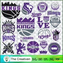 Sacramento Kings Logo Bundle SVG Cut File for Cricut & Silhouette