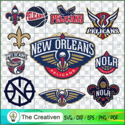 New Orleans Pelicans Logo Bundle SVG Cut File for Cricut & Silhouette