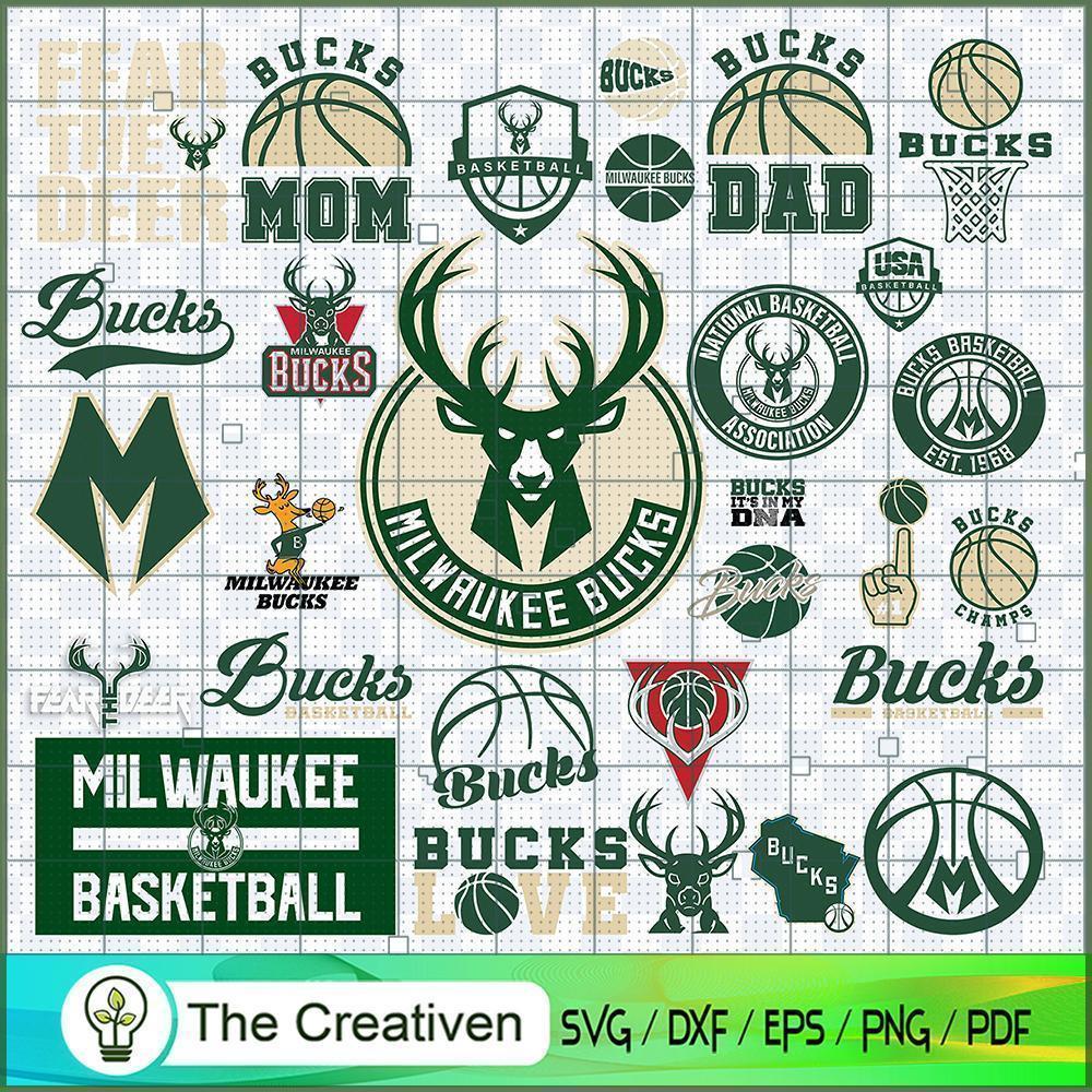 Milwaukee Bucks Logo Bundle SVG Cut File for Cricut & Silhouette 1 Milwaukee Bucks Logo Bundle SVG Cut File for Cricut & Silhouette