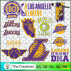 Los Angeles LAKERS Logo Bundle SVG Cut File for Cricut & Silhouette