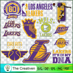 Los Angeles LAKERS Logo Bundle SVG Cut File for Cricut & Silhouette