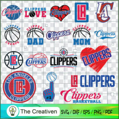 LA Clippers Logo Bundle SVG Cut File for Cricut & Silhouette