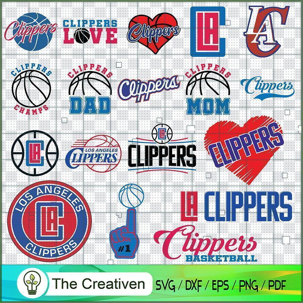 LA Clippers Logo Bundle SVG Cut File for Cricut & Silhouette 1 LA Clippers Logo Bundle SVG Cut File for Cricut & Silhouette