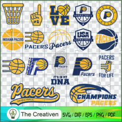 Indiana Pacers Logo Bundle SVG Cut File for Cricut & Silhouette