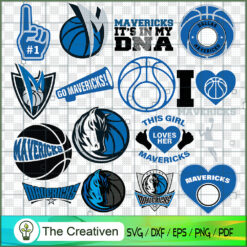 Dallas Mavericks Logo Bundle SVG Cut File for Cricut & Silhouette