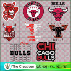 Chicago Bulls Logo Bundle SVG Cut File for Cricut & Silhouette