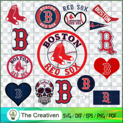 Boston Red Sox Logo Bundle SVG Cut File for Cricut & Silhouette
