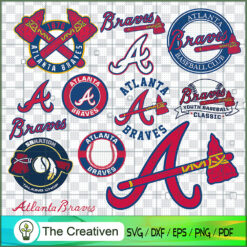 Atlanta Braves Logo Bundle SVG Cut File for Cricut & Silhouette