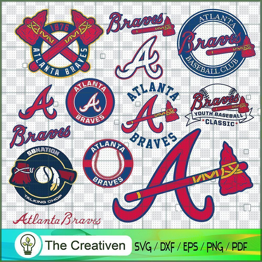 Atlanta Braves Logo Bundle SVG Cut File for Cricut & Silhouette 1 Atlanta Braves Logo Bundle SVG Cut File for Cricut & Silhouette
