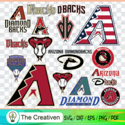 Arizona Diamondbacks Logo Bundle SVG Cut File for Cricut & Silhouette
