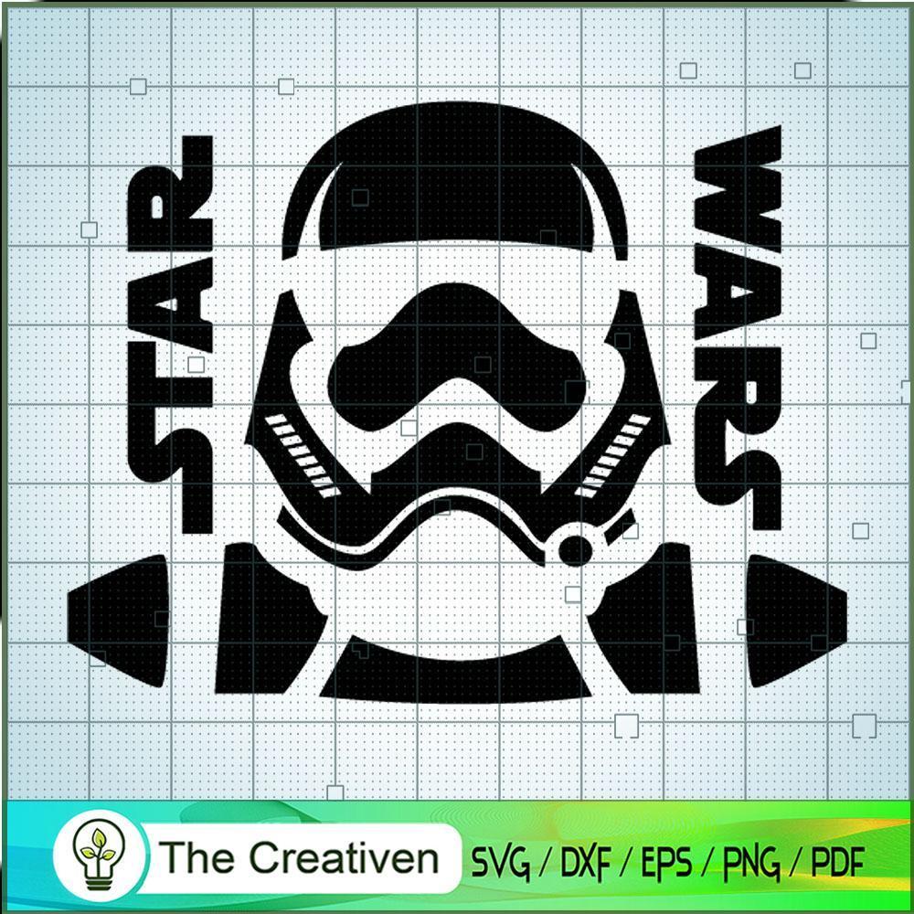 Star War Black And White Logo SVG Cut File for Cricut & Silhouette 1 Star War Black And White Logo SVG Cut File for Cricut & Silhouette